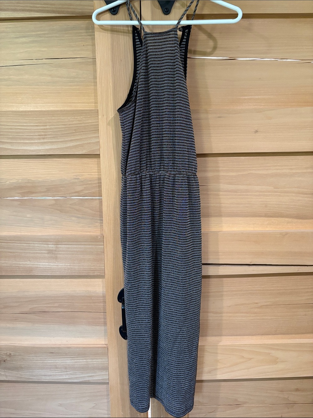 NWT Stunning Sparkly Maxi Dress — Black/Grey & Gold